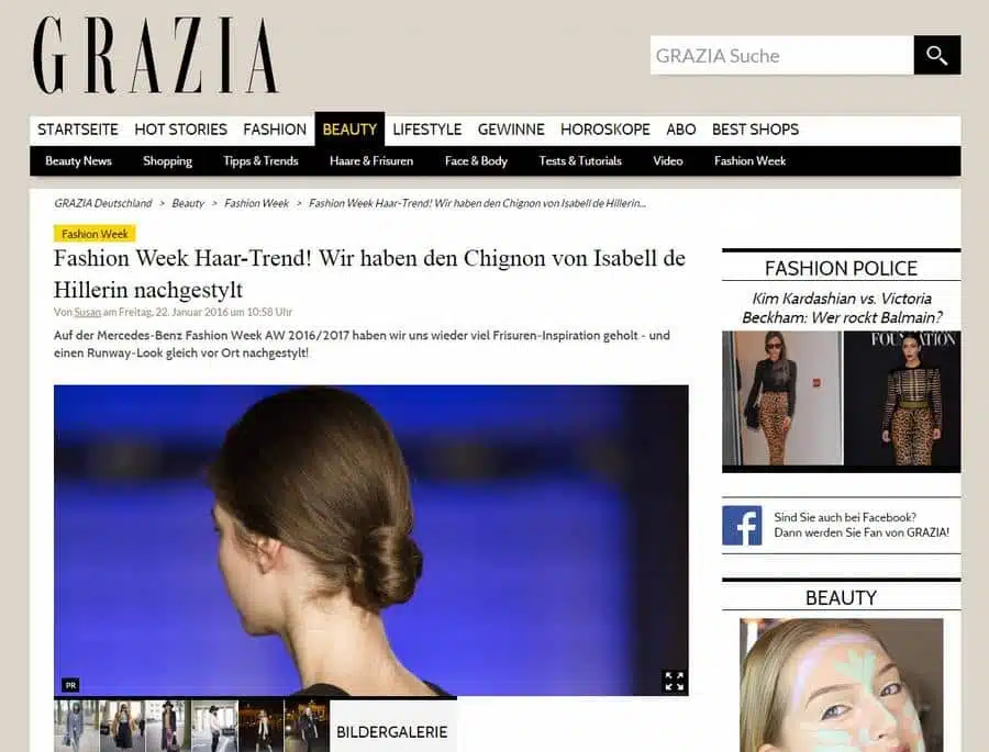 Grazia Magazin Fashion Week Haar-Trends